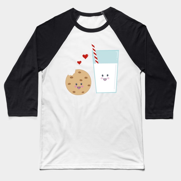 Milk and Cookies Baseball T-Shirt by KathrinLegg